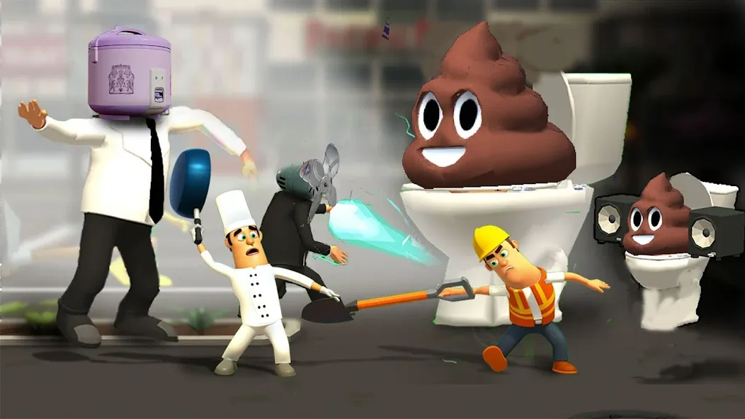 War Job: Toilet Battle (Вор Джоб) [МОД Все открыто] APK Android Screenshot 1