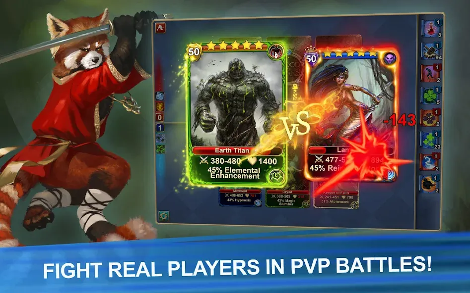 Blood of Titans: Card Battle [МОД Mega Pack] APK Android Screenshot 4