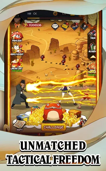 Ultimate Ninja AFK (Ултимейт Ниндзя АФК) [МОД Бесконечные монеты] APK Android Screenshot 1