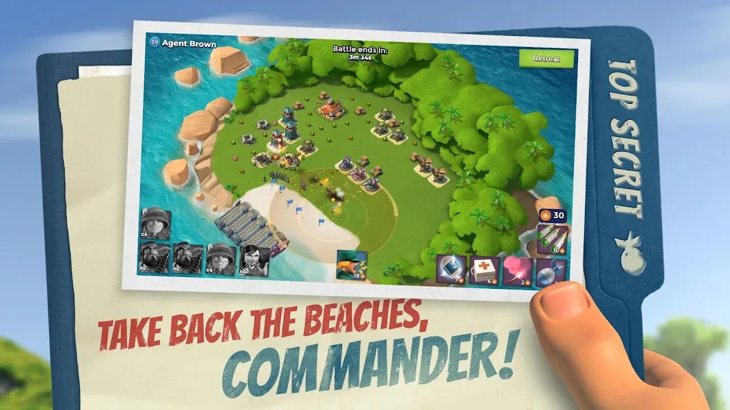 Boom Beach (Бум Бич) [МОД Бесконечные монеты] APK Android Screenshot 1