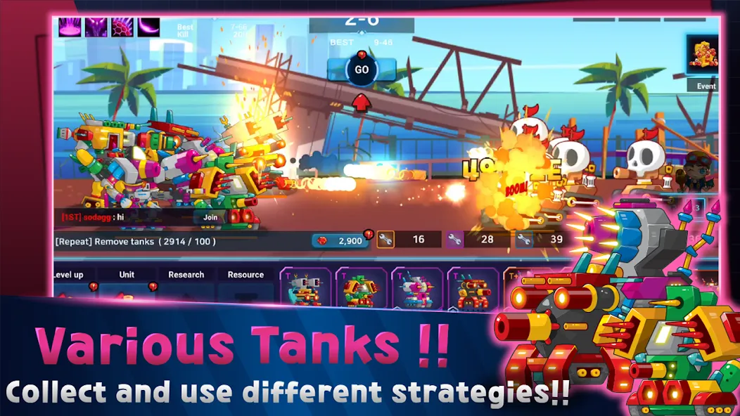 Mini Robot Tank : idle (Мини Робот Танк) [МОД Premium] APK Android Screenshot 2