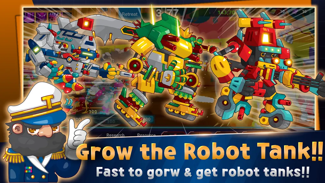 Mini Robot Tank : idle (Мини Робот Танк) [МОД Premium] APK Android Screenshot 3
