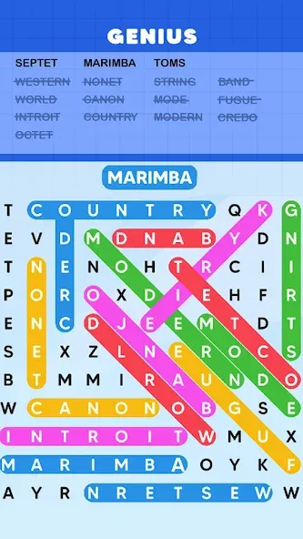 Word Search Puzzle Challenge (Уордсрч Пазл Челлендж) [МОД Premium] APK Android Screenshot 3