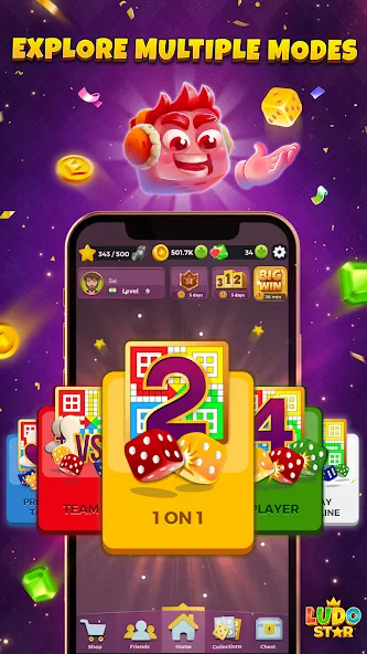 Ludo STAR: Online Dice Game (Лудо СТАР) [МОД Много денег] APK Android Screenshot 5