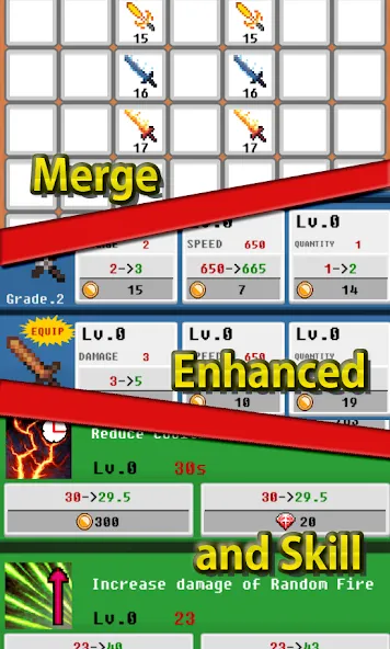 Merge Sword :Idle Merged Sword (Мерж Сворд) [МОД Бесконечные монеты] APK Android Screenshot 2