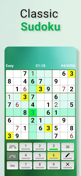 Sudoku offline (Судоку оффлайн) [МОД Меню] APK Android Screenshot 1