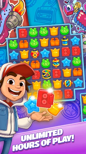 Subway Surfers Match (Сабвей Серферс Матч) [МОД Mega Pack] APK Android Screenshot 5