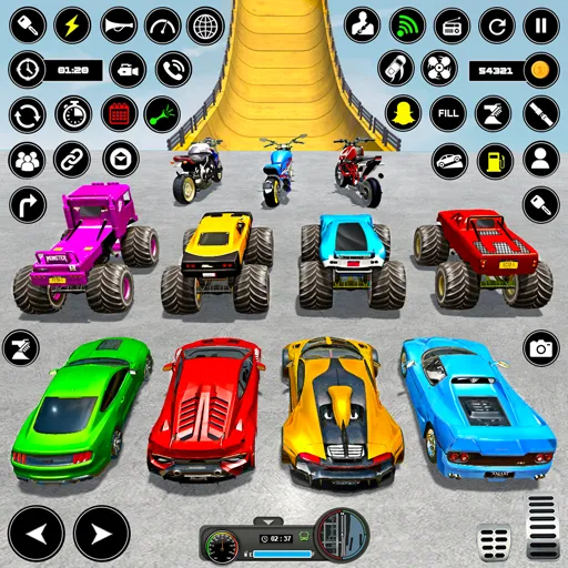 Crazy Ramp Car Stunt Master 3D (Крэйзи Рэмп Кар Стант Мастер 3Д) [МОД Premium] APK Android Screenshot 2