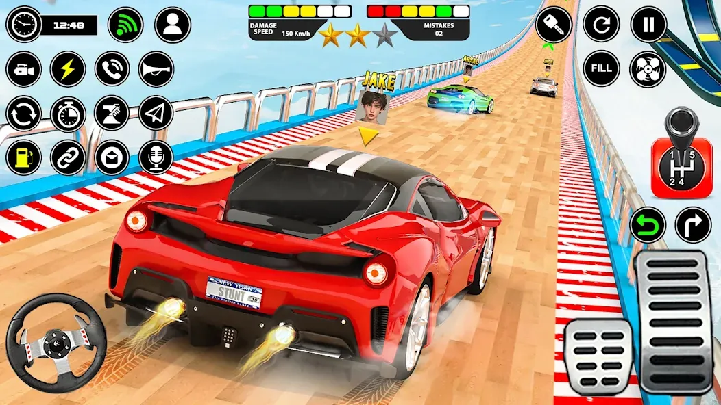 Crazy Ramp Car Stunt Master 3D (Крэйзи Рэмп Кар Стант Мастер 3Д) [МОД Premium] APK Android Screenshot 4