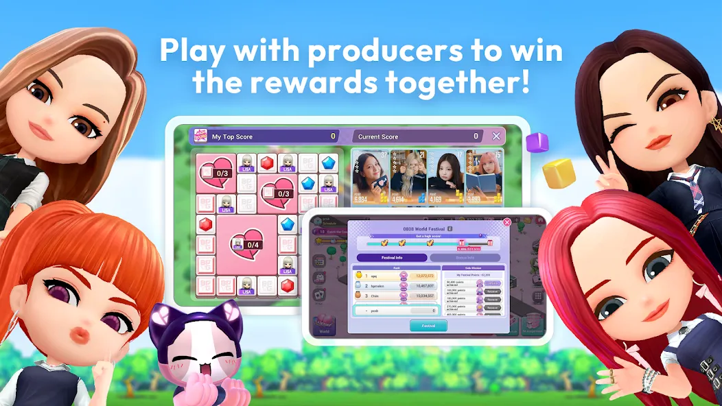 BLACKPINK THE GAME (БЛЭКПИНК ЗЕ ГЕЙМ) [МОД Все открыто] APK Android Screenshot 1