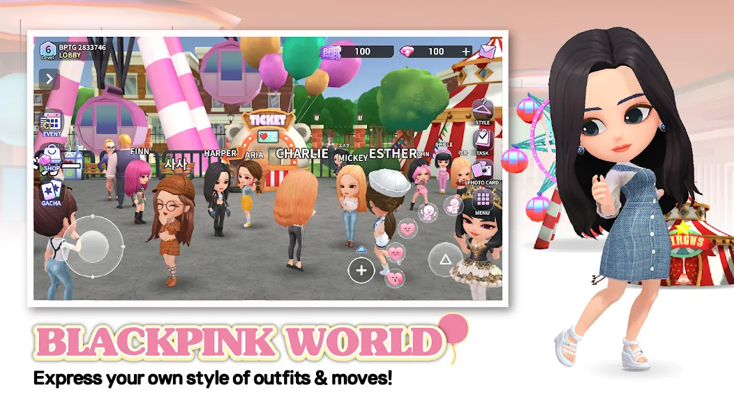 BLACKPINK THE GAME (БЛЭКПИНК ЗЕ ГЕЙМ) [МОД Все открыто] APK Android Screenshot 5
