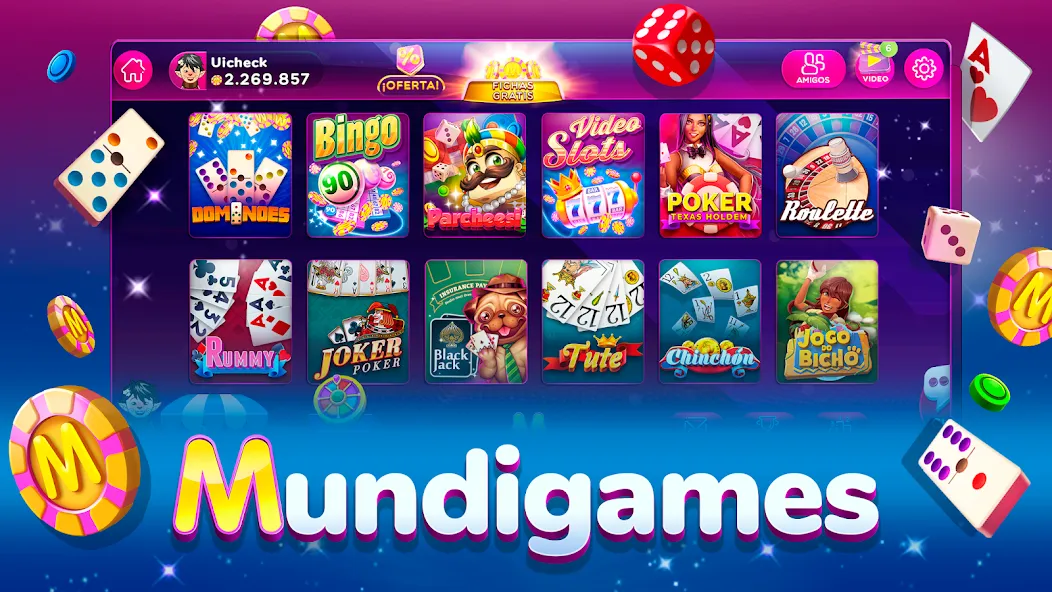 MundiGames: Bingo Slots Casino (Мундийуэгос) [МОД Mega Pack] APK Android Screenshot 1