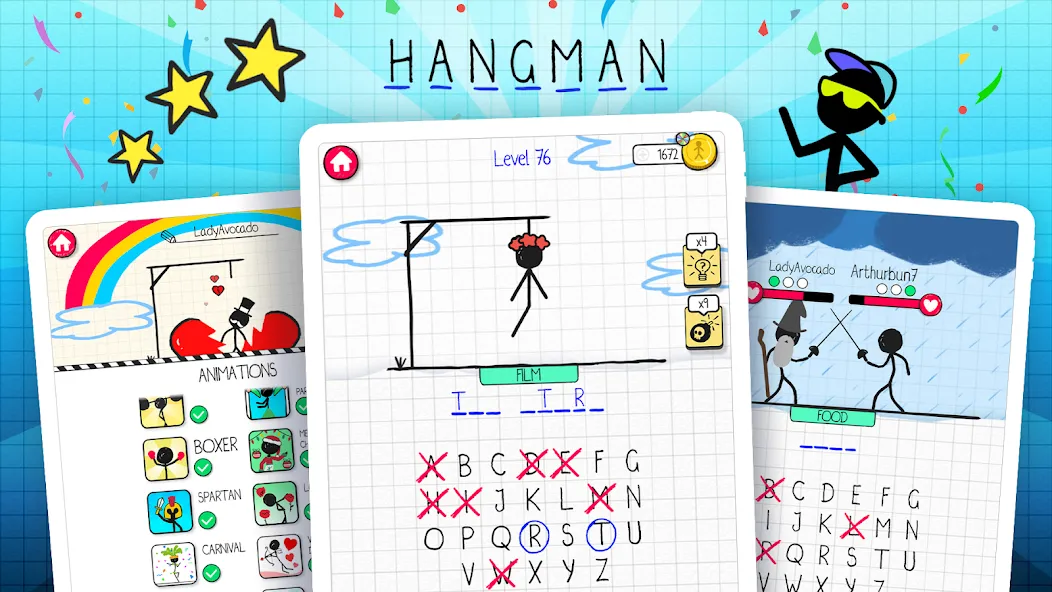 Hangman [МОД Mega Pack] APK Android Screenshot 5