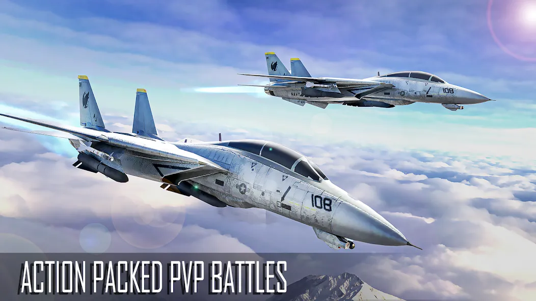 Jet Fighter: Sky Combat 3D (Джет Файтер) [МОД Бесконечные монеты] APK Android Screenshot 5