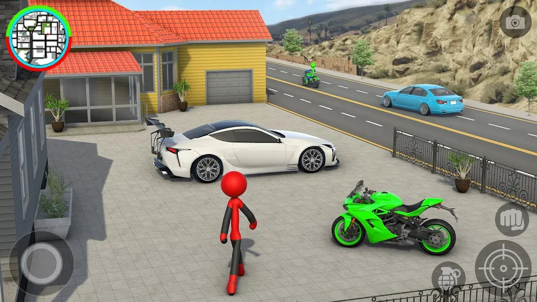 StickMan Rope Hero Spider Game (Стикмен Роуп Хиро Спайдер Гейм) [МОД Много денег] APK Android Screenshot 1