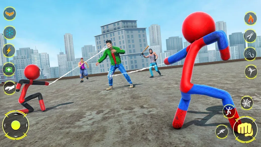 StickMan Rope Hero Spider Game (Стикмен Роуп Хиро Спайдер Гейм) [МОД Много денег] APK Android Screenshot 4