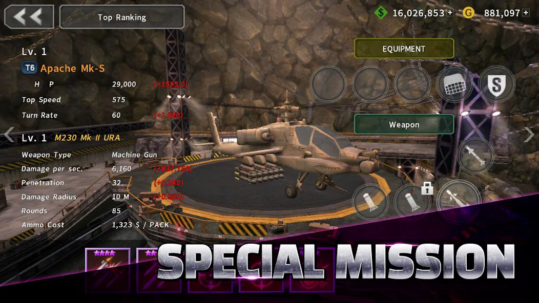 GUNSHIP BATTLE: Helicopter 3D [МОД Бесконечные монеты] APK Android Screenshot 3