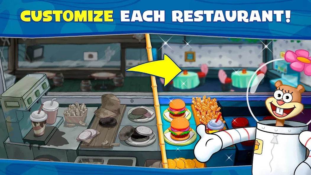 SpongeBob: Krusty Cook-Off [МОД Меню] APK Android Screenshot 5