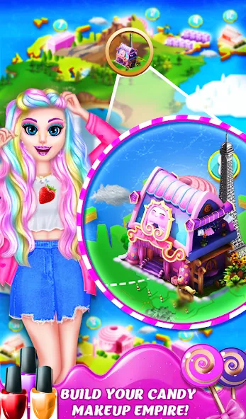 DIY Candy Makeup-Beauty Salon (ДИУАИ Мейкап) [МОД Бесконечные монеты] APK Android Screenshot 4