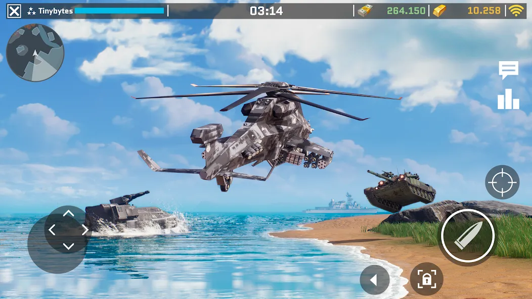 Massive Warfare: Tanks PvP War (Массовая война) [МОД Много денег] APK Android Screenshot 1