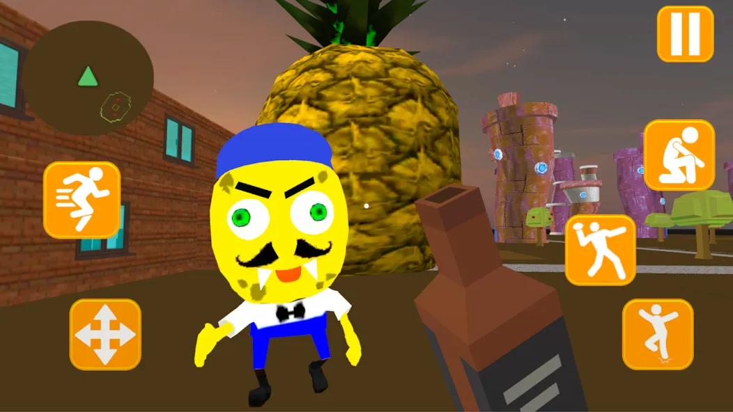 Neighbor Sponge. Scary Secret [МОД Mega Pack] APK Android Screenshot 1
