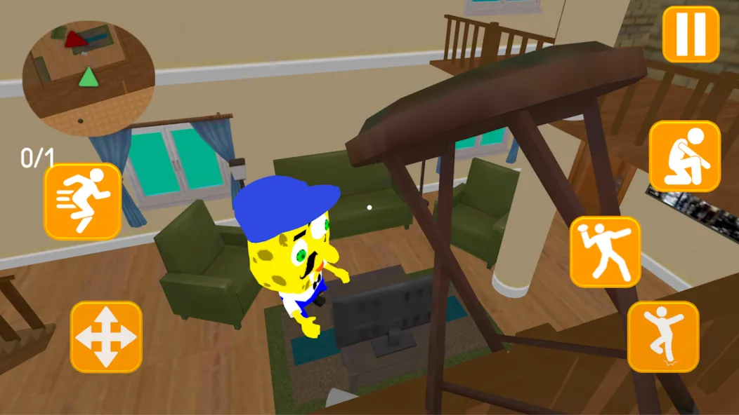 Neighbor Sponge. Scary Secret [МОД Mega Pack] APK Android Screenshot 4