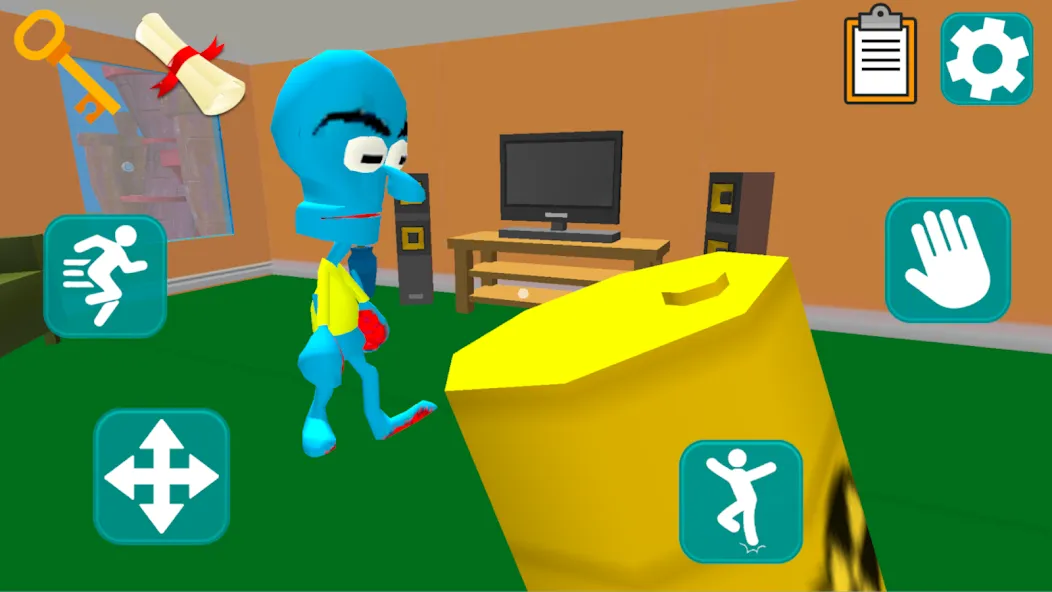 Squid Neighbor. Sponge Escape [МОД Mega Pack] APK Android Screenshot 3