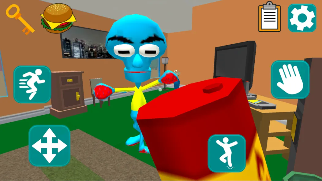 Squid Neighbor. Sponge Escape [МОД Mega Pack] APK Android Screenshot 4