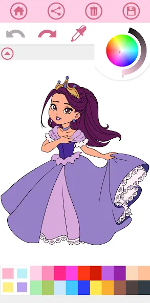 Princess Coloring Book Game [МОД Unlocked] APK Android Screenshot 3