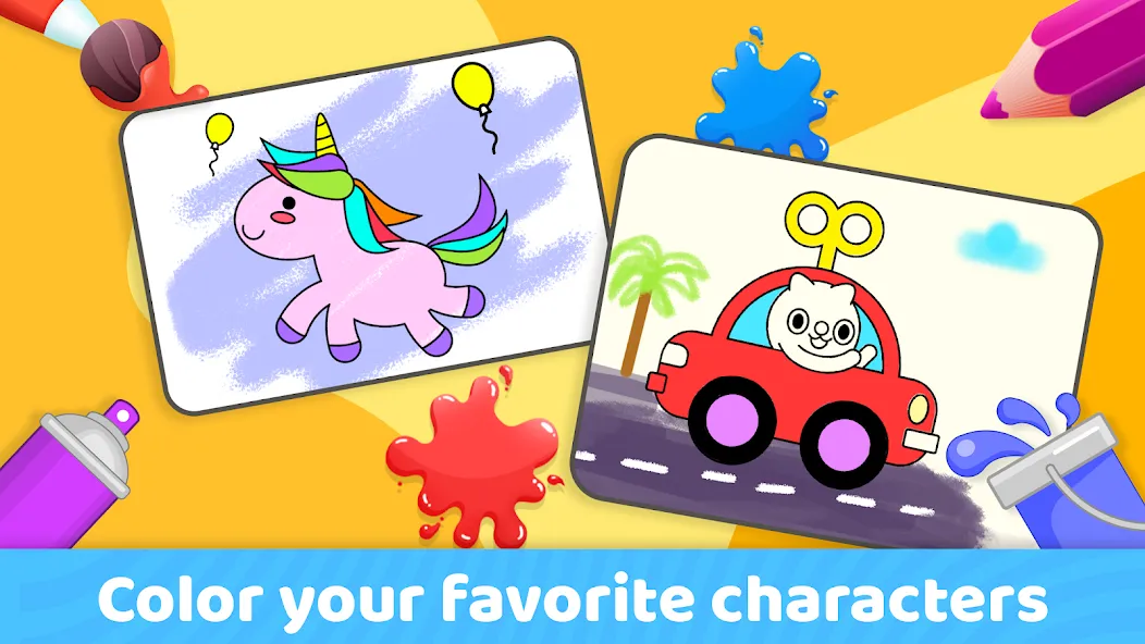 Toddler Coloring Book For Kids [МОД Mega Pack] APK Android Screenshot 2