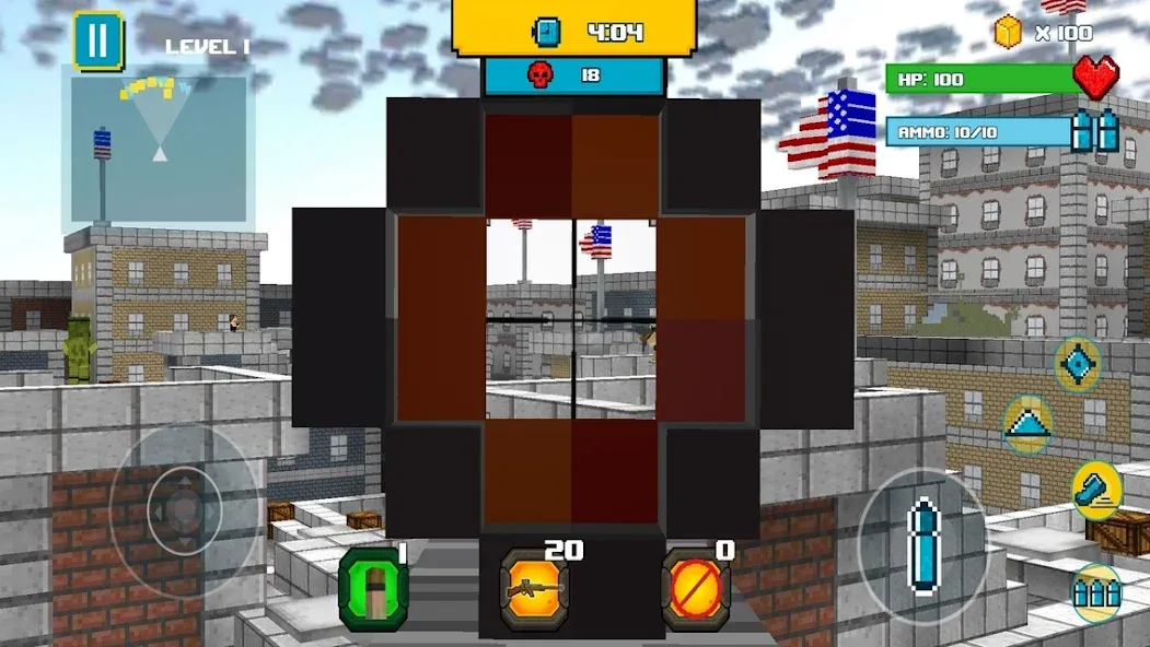 American Block Sniper Survival (Американский блок снайпер выживание) [МОД Unlocked] APK Android Screenshot 4