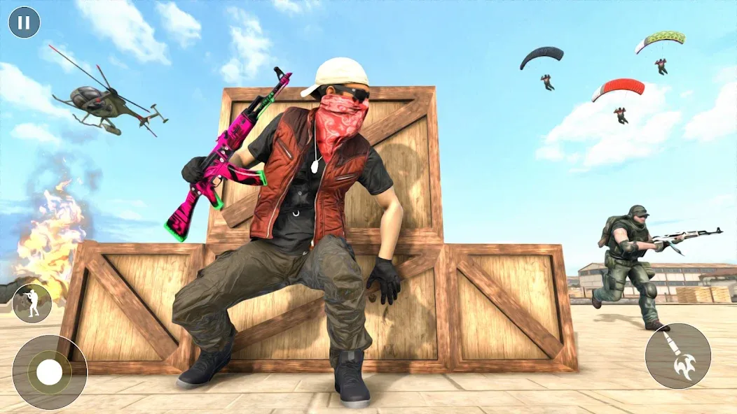 Battlegrounds Fire Squad War [МОД Бесконечные монеты] APK Android Screenshot 1