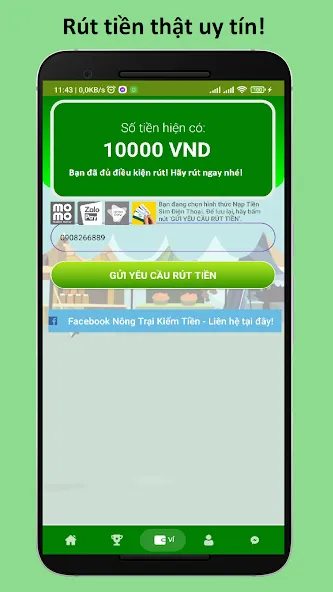Nông Trại Kiếm Tiền Uy TínNhất [МОД Много денег] APK Android Screenshot 4