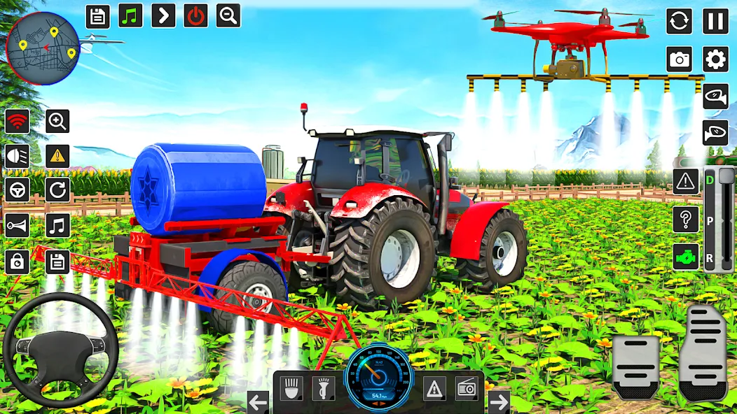 Real Tractor Driving Games (Риал Трактор Драйвинг Геймс) [МОД Бесконечные монеты] APK Android Screenshot 4