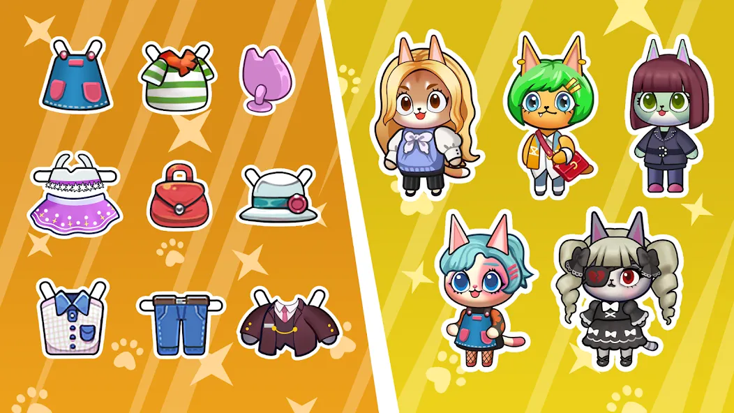 Idle Cat Makeover: Hair Salon [МОД Mega Pack] APK Android Screenshot 2