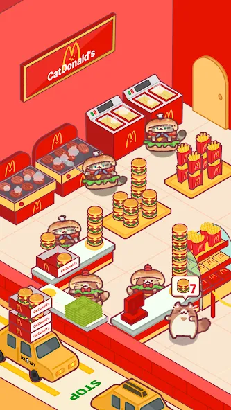 Cat Snack Bar: Cute Food Games (Кэт Снэк Бар) [МОД Все открыто] APK Android Screenshot 4