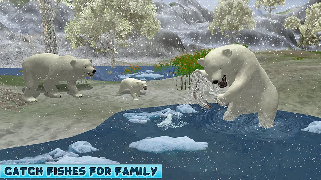 Polar Bear Family Survival [МОД Много денег] APK Android Screenshot 4