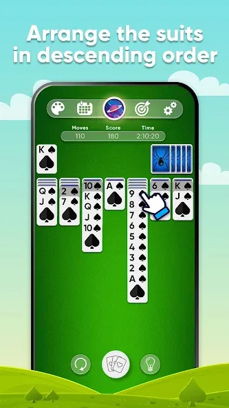 Spider Solitaire (Спайдер Солитер) [МОД Unlocked] APK Android Screenshot 2