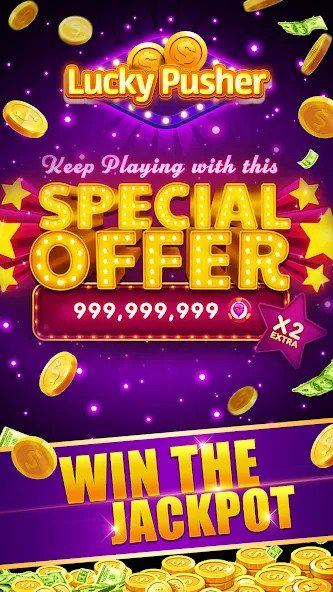 Lucky Cash Pusher Coin Games (Лаки Кэш Пушер Коин Геймс) [МОД Все открыто] APK Android Screenshot 3