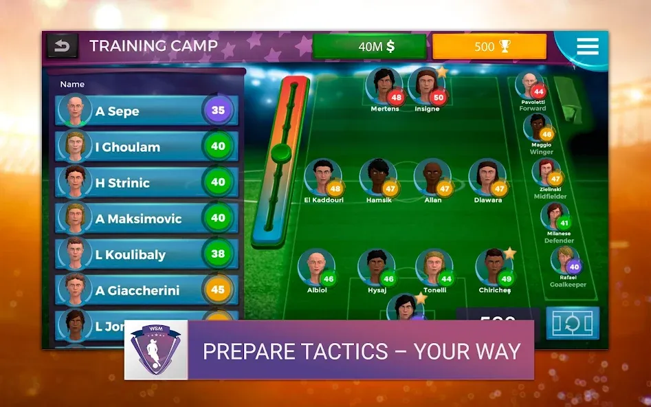 WSM - Women's Soccer Manager (ВСМ) [МОД Все открыто] APK Android Screenshot 5