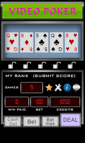 Video Poker (Видео Покер) [МОД Все открыто] APK Android Screenshot 3