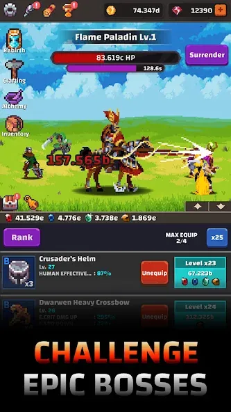 Tower Quest: Pixel Idle RPG (тауэр квест) [МОД Premium] APK Android Screenshot 2