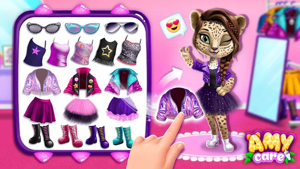 Amy Care - My Leopard Baby [МОД Бесконечные монеты] APK Android Screenshot 3
