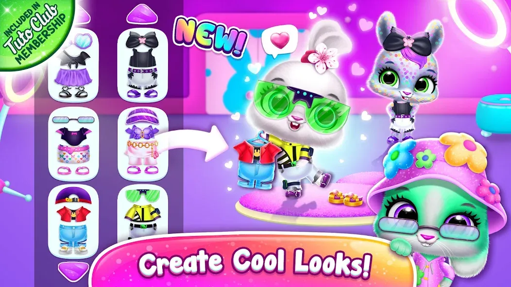 Bunnsies - Happy Pet World (Баннсиз) [МОД Mega Pack] APK Android Screenshot 1