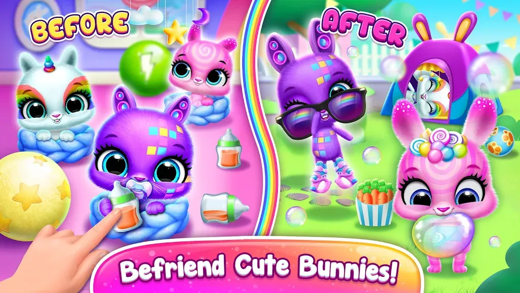 Bunnsies - Happy Pet World (Баннсиз) [МОД Mega Pack] APK Android Screenshot 5