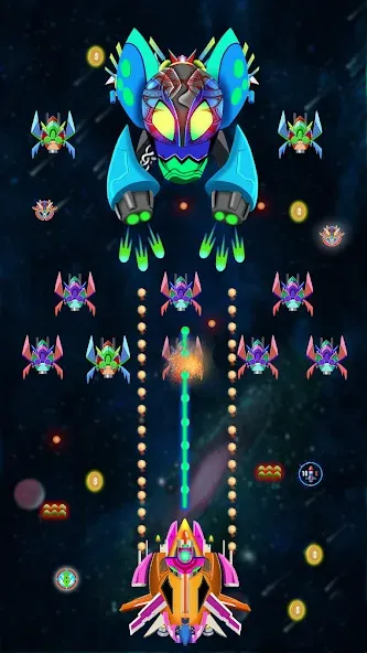 Galaxy Shooting: Alien Attack (Гэлэкси Шутинг) [МОД Много денег] APK Android Screenshot 3