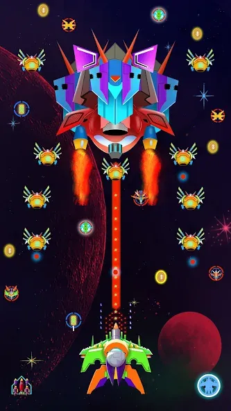 Galaxy Shooting: Alien Attack (Гэлэкси Шутинг) [МОД Много денег] APK Android Screenshot 5