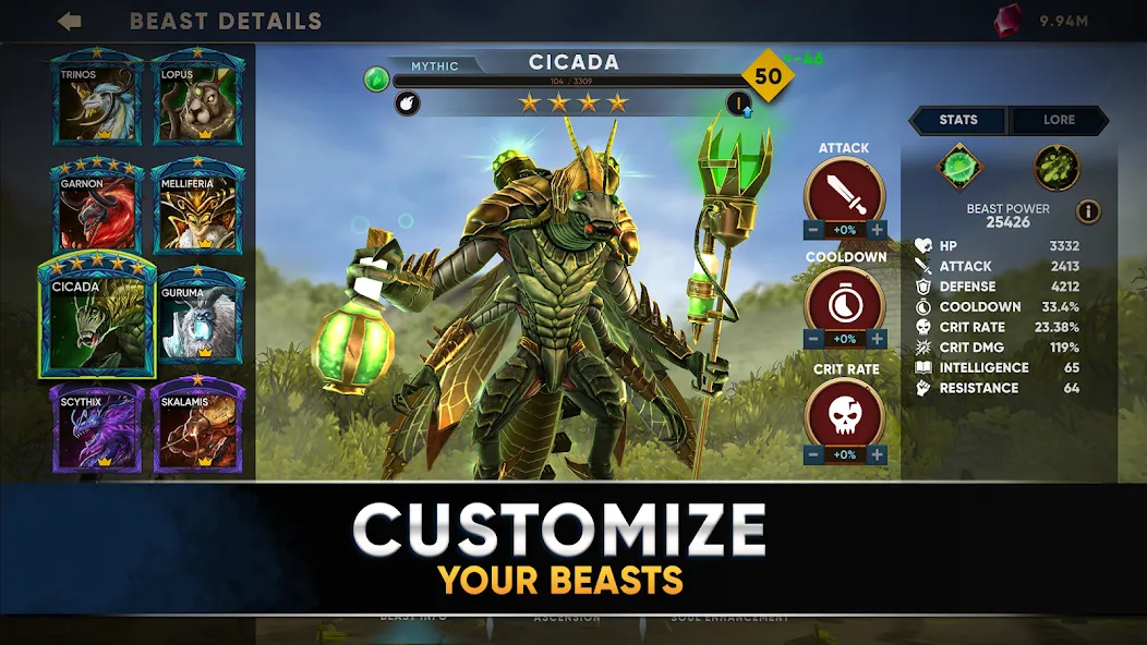 Clash of Beasts: Tower Defense (Клэш оф Бистс) [МОД Много денег] APK Android Screenshot 4