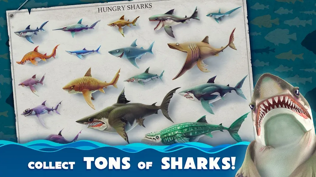 Hungry Shark World (Хангри Шарк Ворлд) [МОД Бесконечные монеты] APK Android Screenshot 2