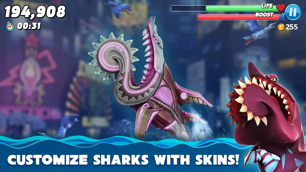 Hungry Shark World (Хангри Шарк Ворлд) [МОД Бесконечные монеты] APK Android Screenshot 3